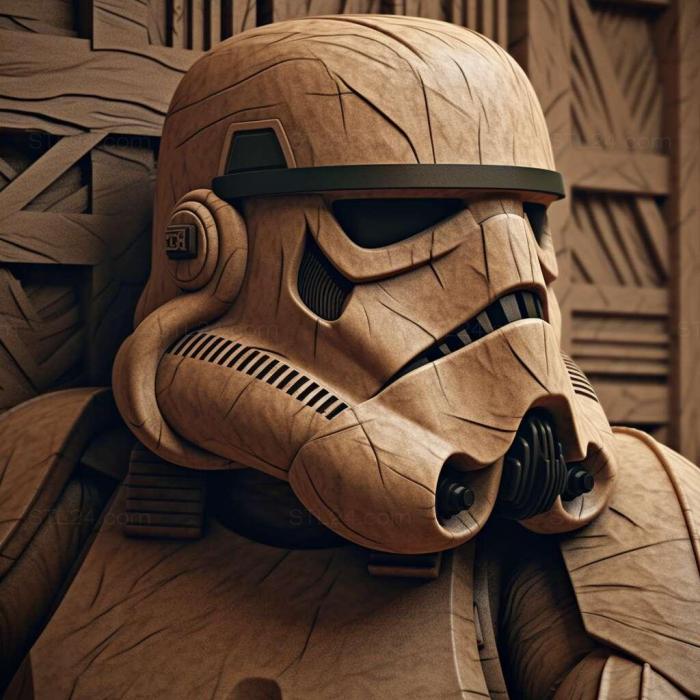 Characters (stormtrooper 3, HERO_2971) 3D models for cnc